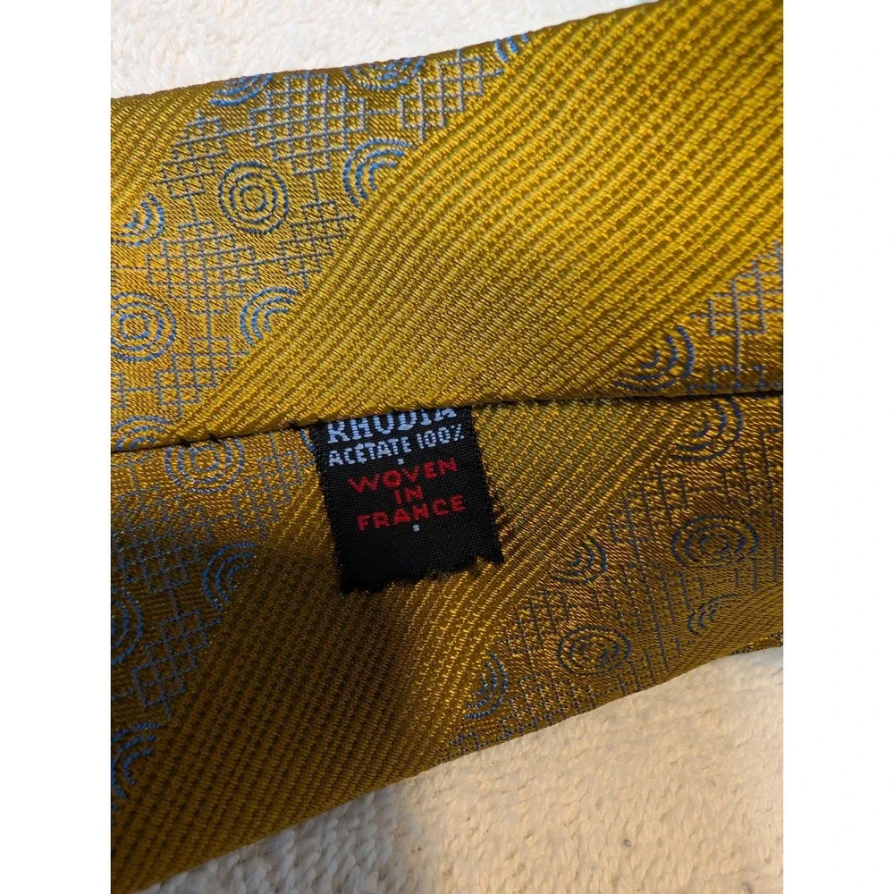Vintage Rhodia‎ France Tie Gold stripe